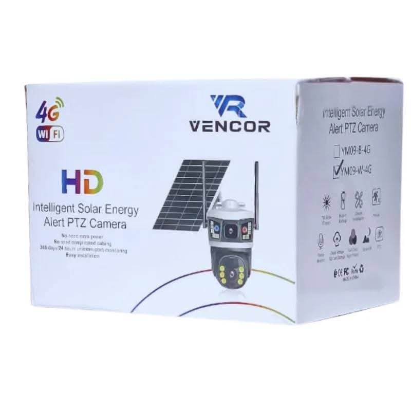 كاميرا مراقبة ذكية من نوع VENCOR تعمل بالطاقة الشمسية.