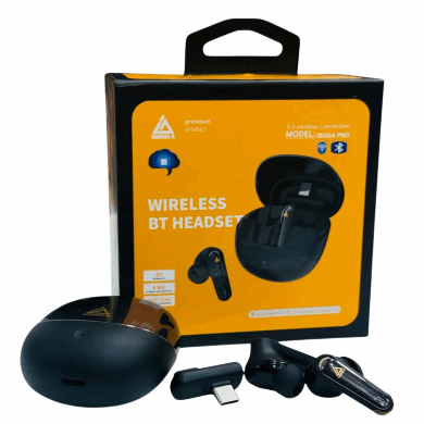 airpods iboga pro | Écouteurs Sans Fil BT 5.4 avec Boîtier WiFi 400mAh – Autonomie 48h à 70% Volume, ANC & ENC, Latence AI 30ms