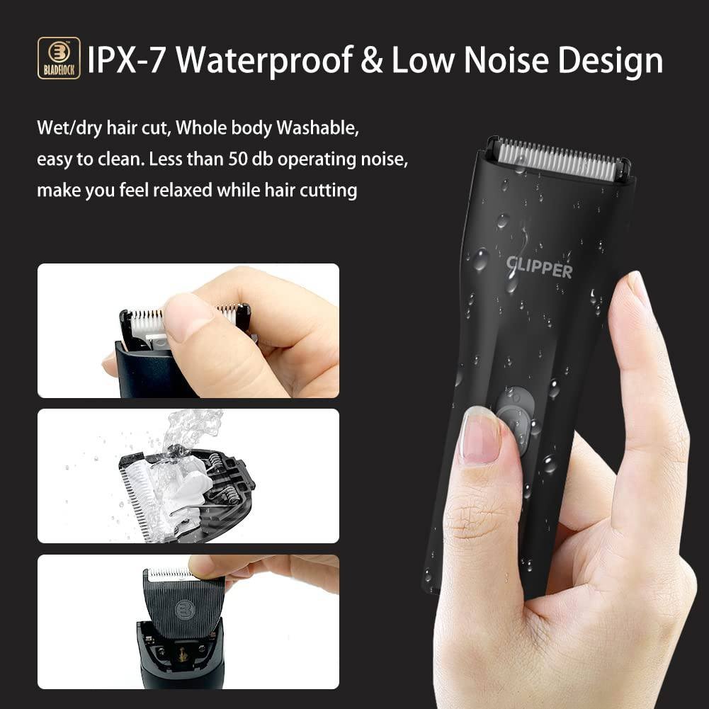Tondeuse à Cheveux Étanche ENSSU IPX7 Moteur Puissant 6000 RPM Lame en Céramique Durable & Rechargeable USB Pour Adultes et Enfants